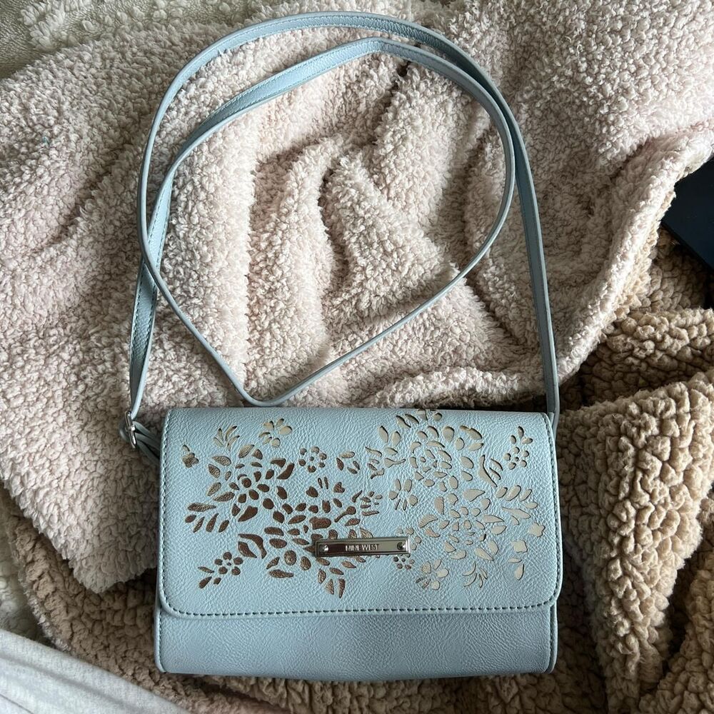 Nine west blue crossbody bag